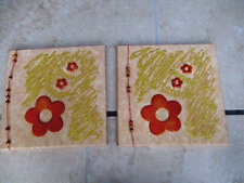 2 Seidenmalerei - Bilder 30 cm x 30 cm - herbstliche Farben