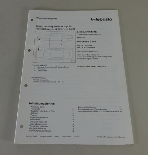 Einbauanleitung webasto - einbauanleitung,
