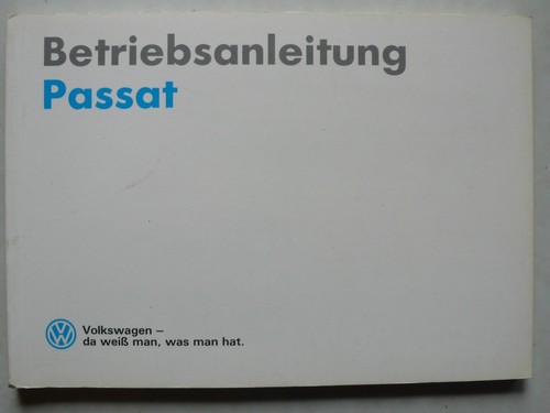 Betriebsanleitung passat - betriebsanleitung, vw