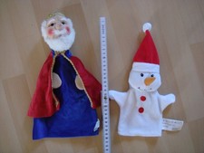 Handpuppe Puppentheater König  von KERSA Künstlerpuppe und  1 Schneemann