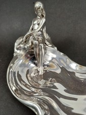 Jugendstil Tintenfaß Zinn