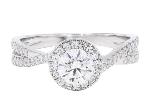14k weißgold halo damen - 14k,