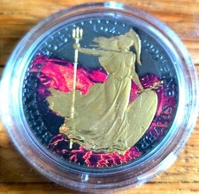 1oz Silber Britannia Lava Edition Ruthenium Gold 2015 , nur 1000 Stück