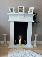Dekokamin weiß "Antik", Kaminumrandung, Kaminkonsole