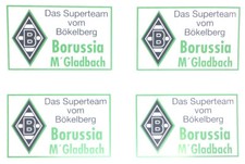 Borussia M´gladbach Aufkleber 4er Set Sticker Logo Fussball #577