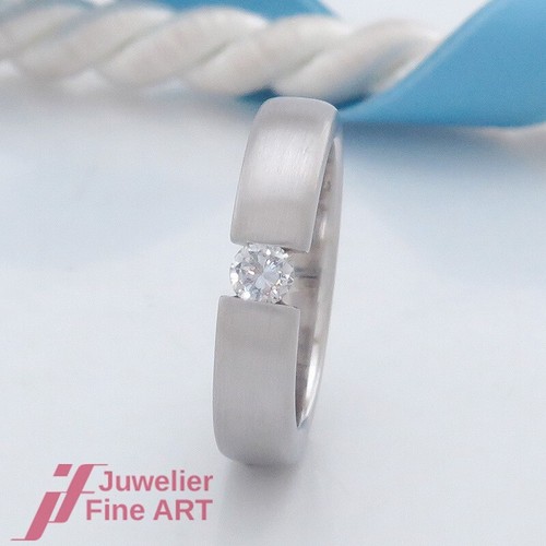 Spannring solitär ring - -, mit