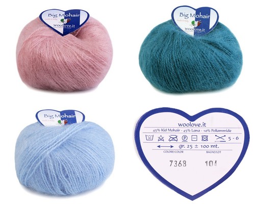 Garn strickgarn big mohair x - strickgarn, 3