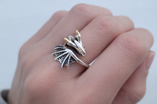 Drachenring s925 - drachenring,,