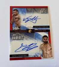 2024 Topps Chrome Boxing Vergil Ortiz / Jose Ramirez Dual Auto /5 Red Stablemate