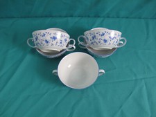 Arzberg Blaublüte Porzellan 5x Suppentasse OHNE Untertassen