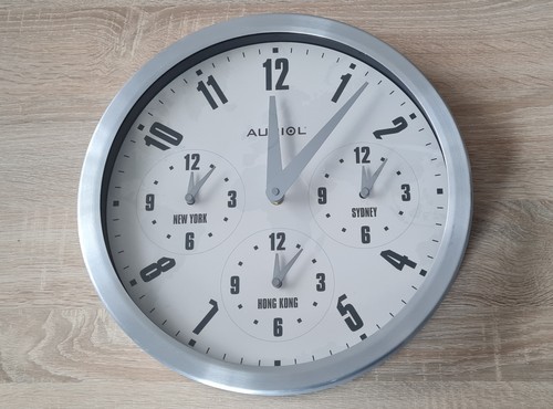 Auriol analoge wanduhr silber - analoge,
