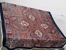 Tuch Halstuch 74 x 76  cm; feine Wolle, Paisley Muster. Vintage 