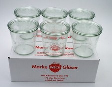 6 Weck Einkochgläser