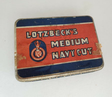 alte Blechdose Sammler Lotzbeck`s Medium Navy Cut LEER rar Vintage Deko