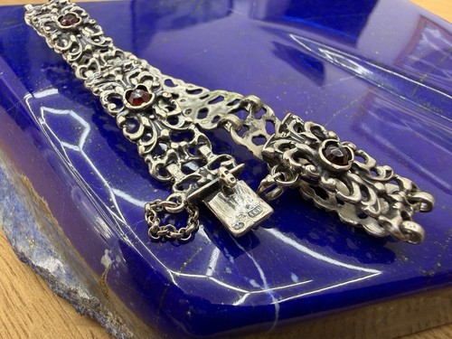 835er silber armband granat - 835er,