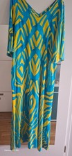 Kleid Grosse M blau-gelb lang