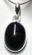 Onyx anhänger 925 silber - onyx,