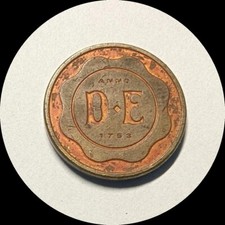 WERTMARKE: Niederlande Automaten Münze Douwe Egberts Shell ANNO D.E 1753