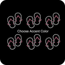 Sheet of 6 Flip Flop Beach