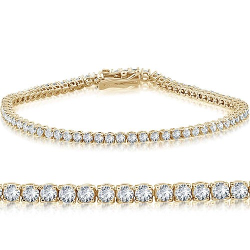 4ct diamant tennis armband 14k - 4ct,