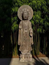 Buddha Statue Stein 120 cm – Furchtlosigkeitsgeste – Zen Garten – Asien Stil