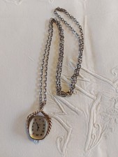 VINTAGE SILBER 835 KETTENUHR UMHÄNGE UHR INTERCO MECHANISCH MIT FUNKTION