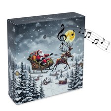 Soundbox Merry Christmas Lied 12 cm - Weihnachten Deko Musik Box Bewegungsmelder