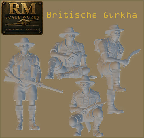 Ww2 britische gurkha - 1:16,