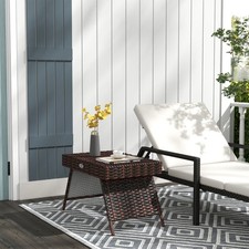 Outsunny Rattan Beistelltisch