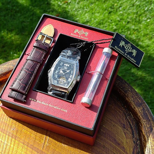 Elegante leder armbanduhr - elegante,
