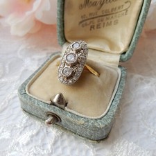 Auffälliger Vermeil CZ Navette Ring