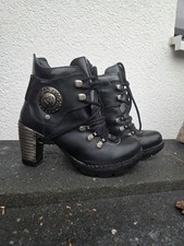 NEU♡NEW ROCK♡Stiefel♡Echtleder♡37♡HIGH HEEL♡Schwarz♡Plateau♡Steampunk♡Gothik