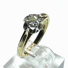 585 Gold 14 K Ring Solitär Brillant 0,5ct. Juwelier Qualität RG 54 Verlobung