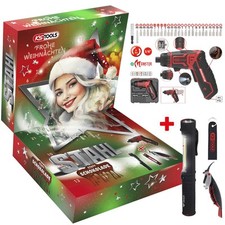 KS-Tools Werkzeug-Adventskalender 2025 Akku-Schrauber-Satz + Bits 30tlg eMONSTER