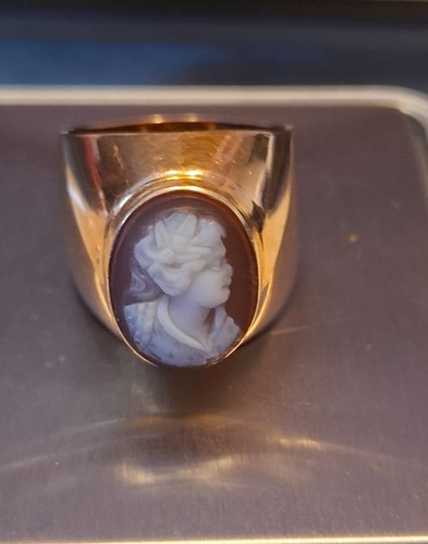 Goldring mit gemme gebraucht - goldring,