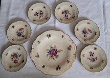 6 Gebäckteller  + 1 Dessertteller, Zeh Scherzer, Bavaria Germany, 50er Jahre