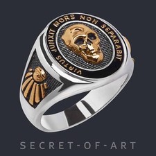 Freimaurer Ring 925 Silber 750