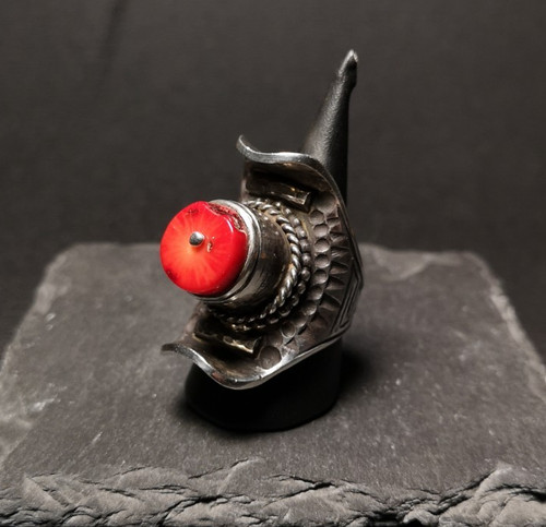Koralle ring tibetan stil - koralle,