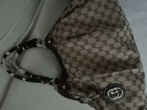 Gucci canvas schultertasche - gucci,