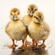 Wandbild Enten Küken Deko