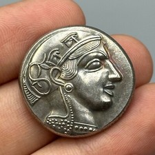 Sehr alte antike griechische Athen Eule Athene Silbermünze
