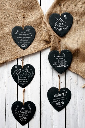 Schiefer herz geschenk einzug - schiefer-herz,