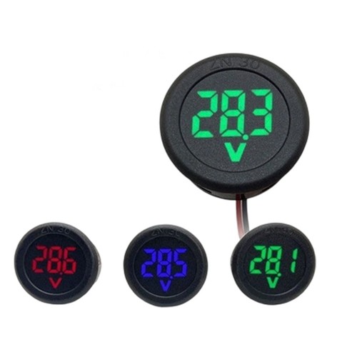 Rund led digital voltmeter - rund, dc