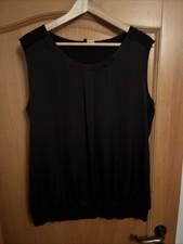 Blusentop schwarz vorne - blusentop, schwarz,