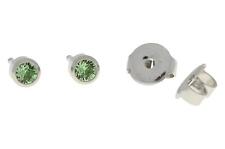 Erstohrstecker Chirurgenstahl Sterile Ohrstecker Zarge mit Stein hellgrün