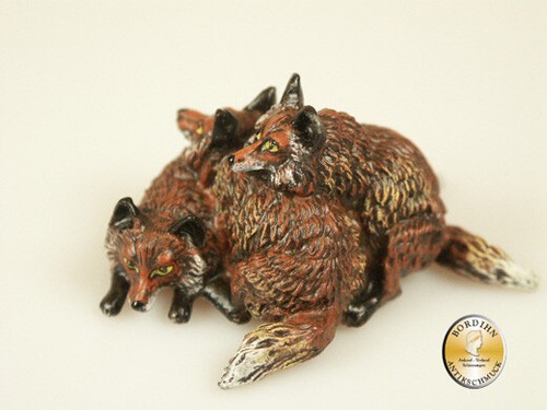 Wiener bronze fuchsfamilie - wiener,