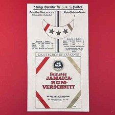Rum Garnitur Etikett Jamaca Rum No. 7882 Gebrüder Illert, Hanau Lithografie