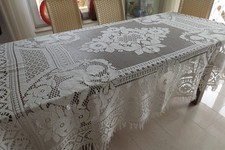 Weihnachten Tischdecke Jugendstil Engel Putti Christmas shabby chic Frankreich