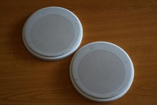 1 Paar DIN-160 Lautsprecher-Universalabdeckung Abdeckung Gitter weiß 