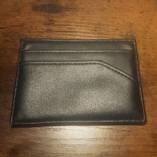 Primark Compact Wallet: Flache Herren Geldbörse schwarz Kunstleder Kartenetui